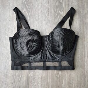 Victoria's Secret Longline 36C Lined Balconette Very Sexy Quilted Mesh Underwire